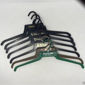 Vtg 60s 70s Plastic Hangers LOT of 6 MCM Retro